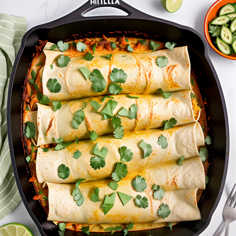 green chile chicken skillet enchiladas