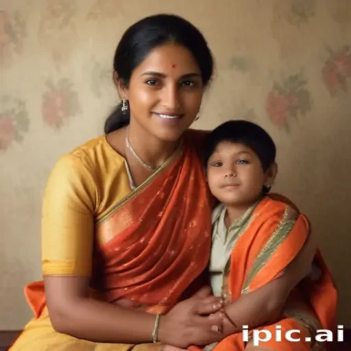 indian son with mom