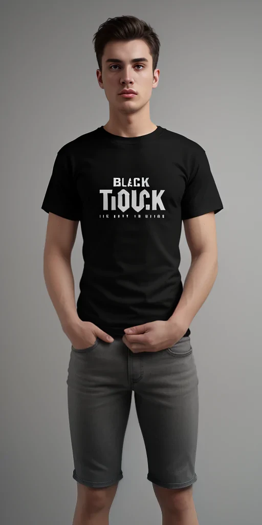 black t shirt mock up