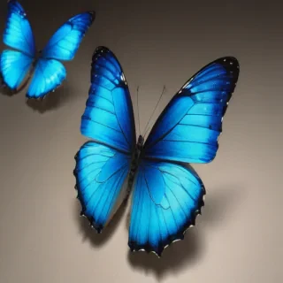 aesthetic blue butterfly