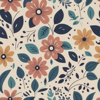 retro flowers png