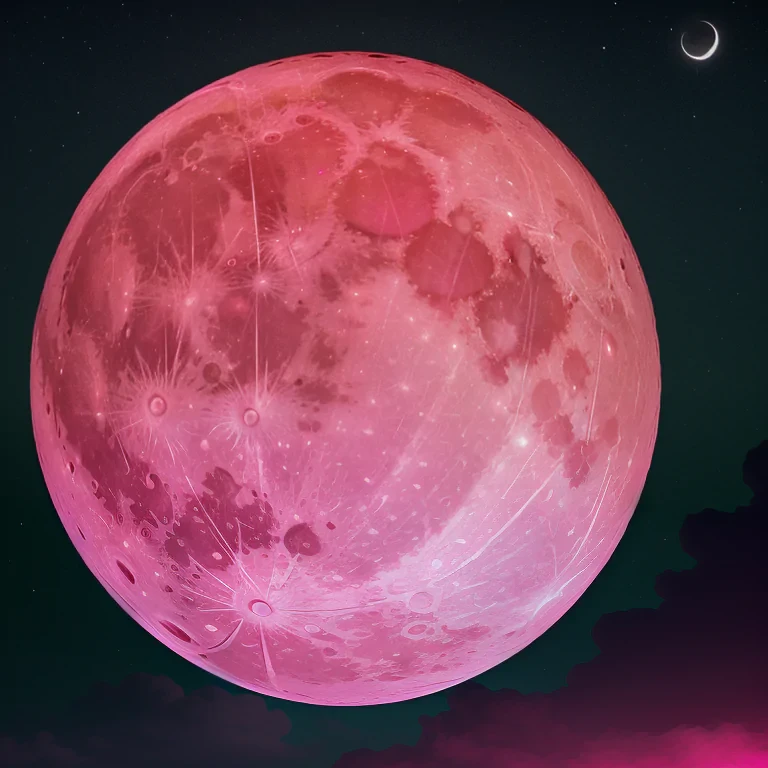 pink moon wallpaper