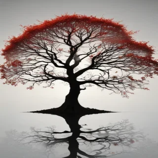 transparent tree silhouette