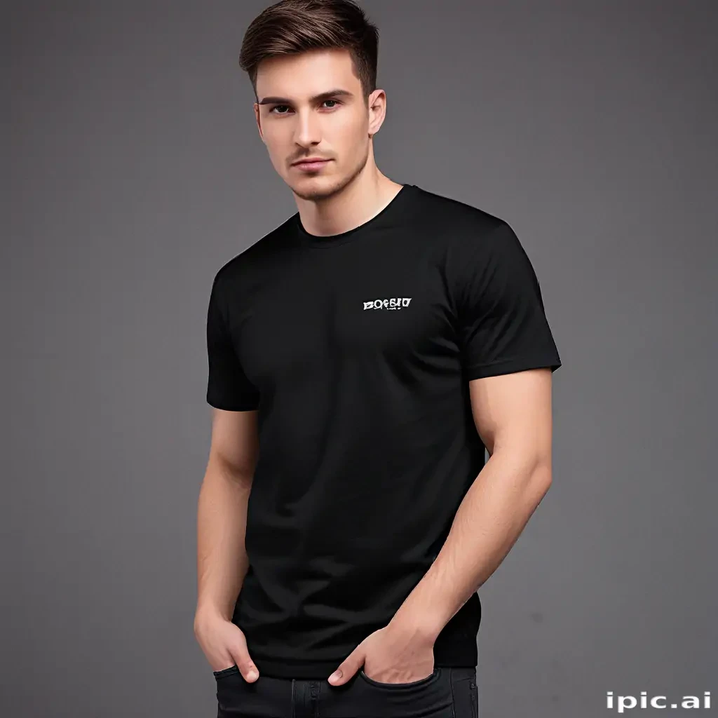 black t shirt mockup free