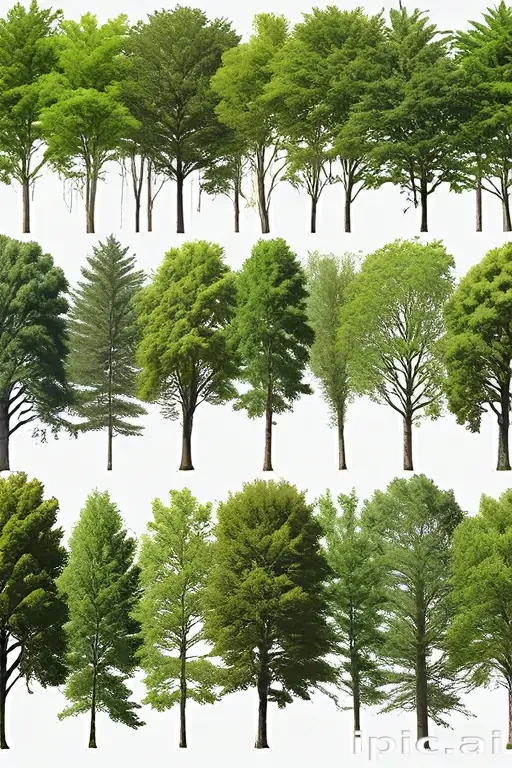 trees no background