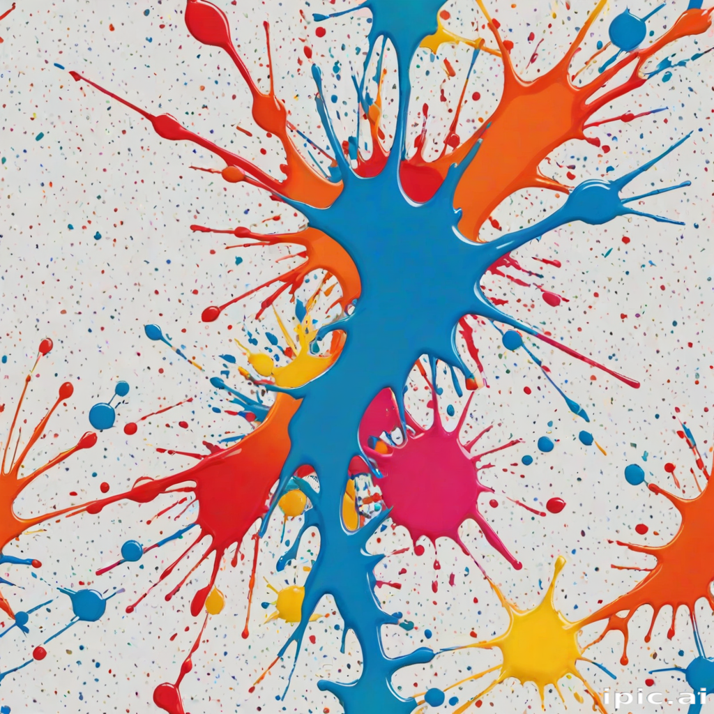 transparent paint splatter