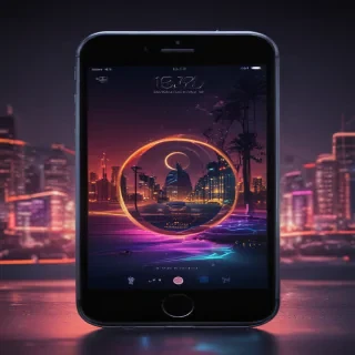 lock screen neon wallpaper iphone