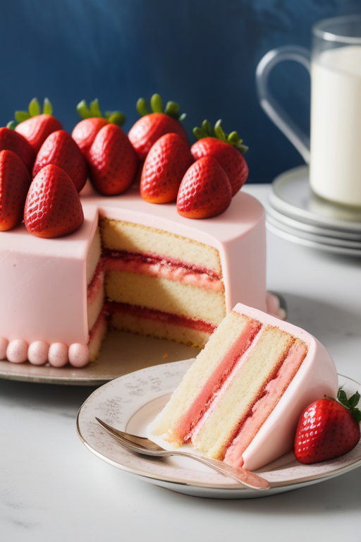 cake with strawberry filling recipe