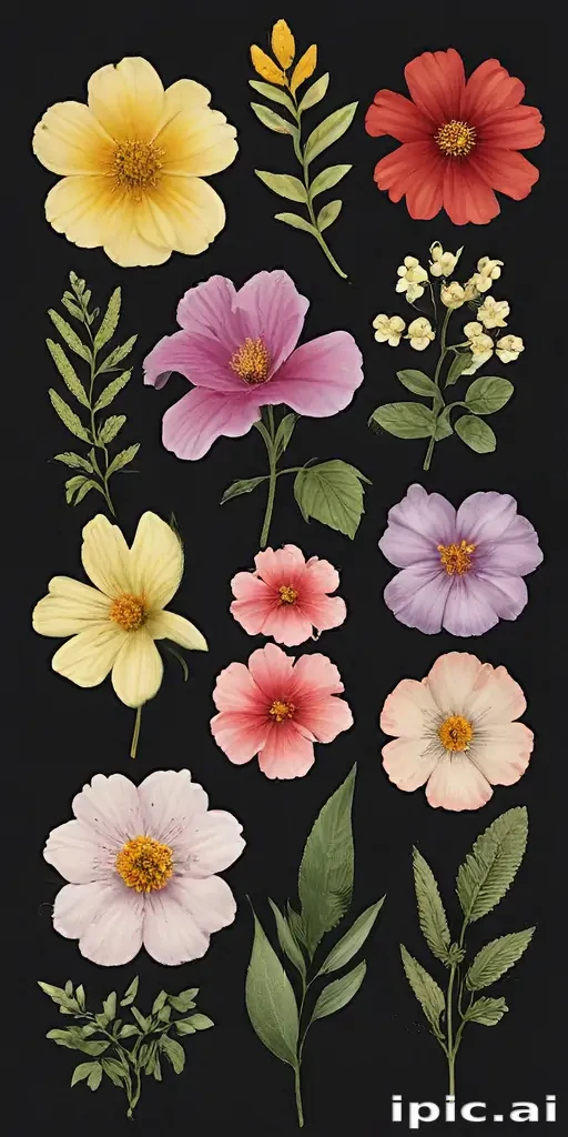 pressed flower png
