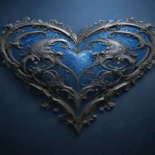 blue heart wallpaper
