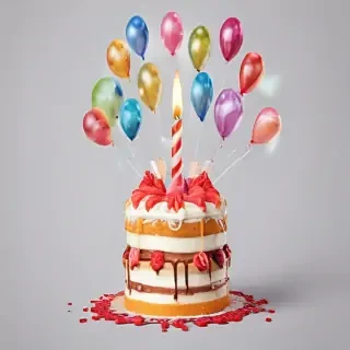 happy birthday transparent background