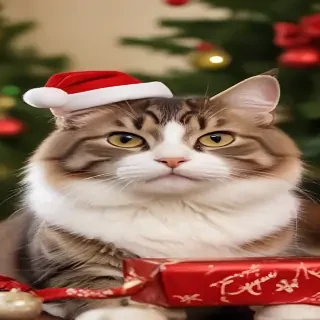 christmas images cats