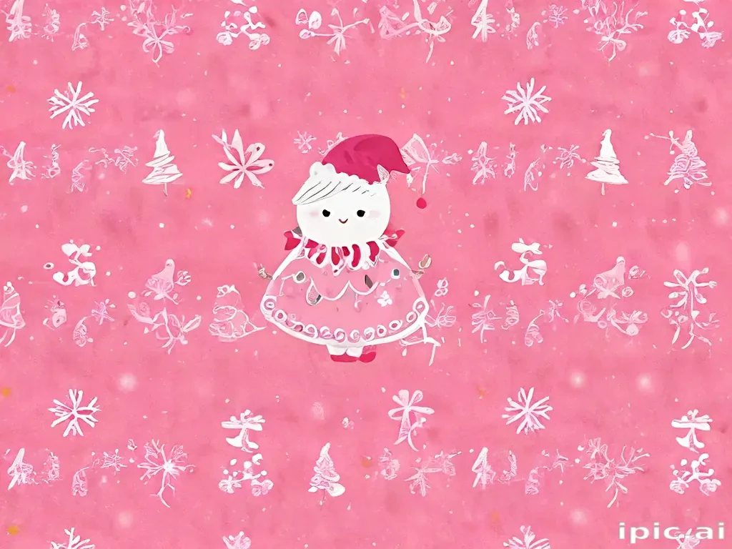 cute pink christmas wallpaper