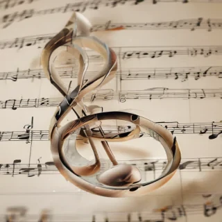 transparent music notes