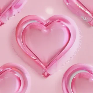 pink heart transparent