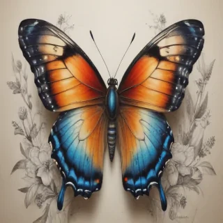 pictures of drawings of butterflies