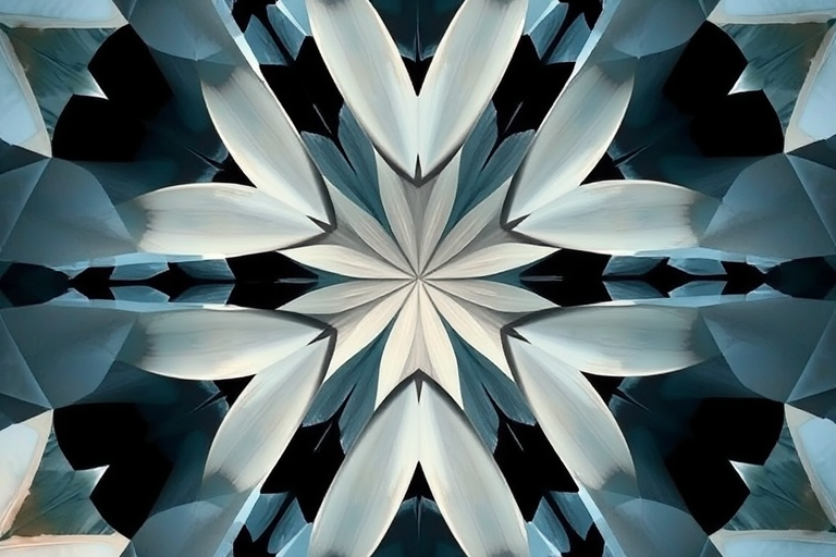 Generate a high-resolution image of an abstract geometric design, using a DSLR camera with a 50mm lens, aperture set to f/1.8, ISO 200, shot from a top-down view with natural lighting and high contrast to enhance colors and details.