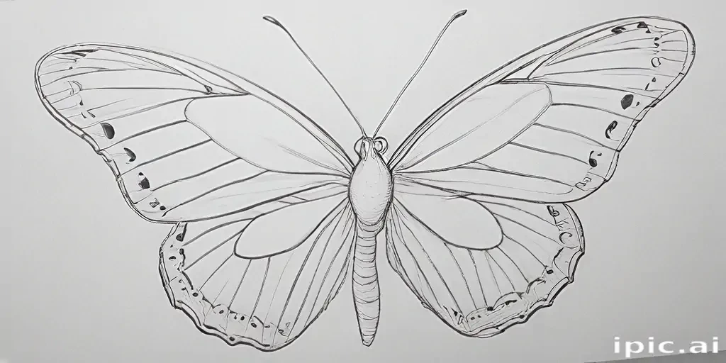 butterfly drawing outline