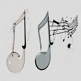 transparent music note
