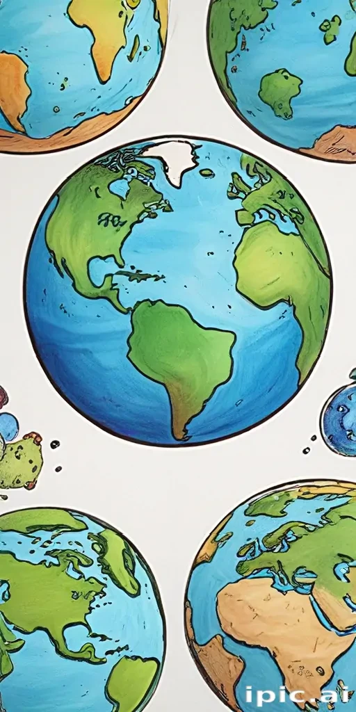 earth cartoon drawing
