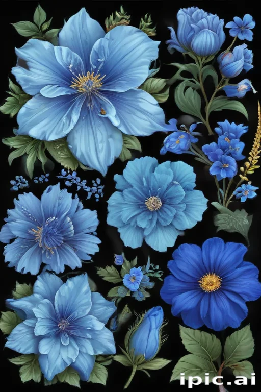 blue flower clip art