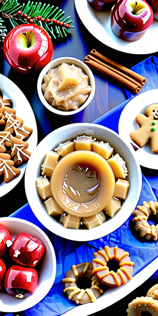 holiday treats served with applesauce