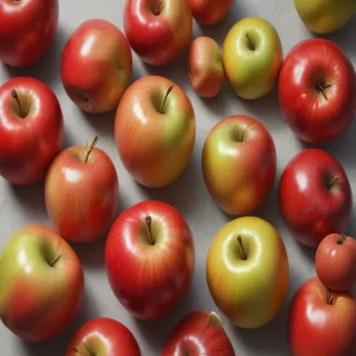 drawn apples