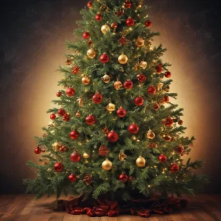 christmas background with tree