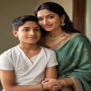 indian mom and son