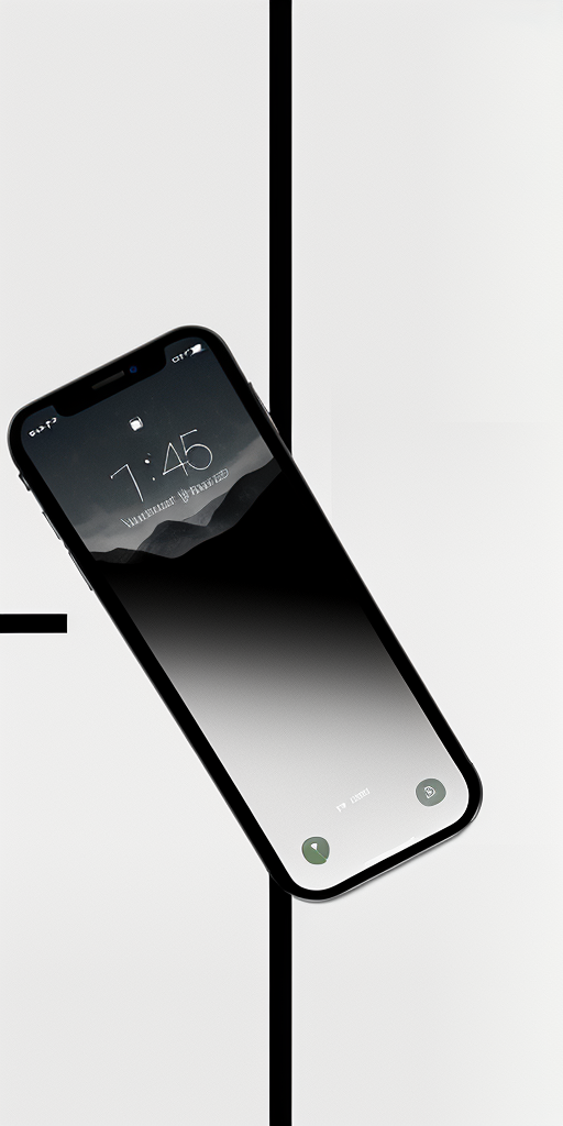 Modern Smartphone Displaying Time with Minimalist Design and Elegant ...