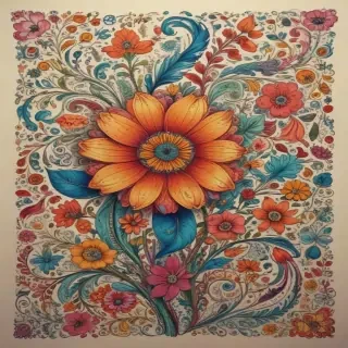 flower doodle art