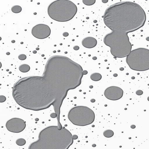 create a seamless pattern of varying sized gray paint splatters on a white background captured with a Canon EOS R5 at f/8, ISO 100, 50mm lens, in natural light, with a focus on texture and contrast