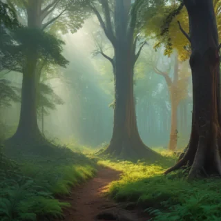 beautiful magical forest background