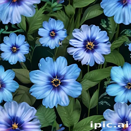 blue flowers background