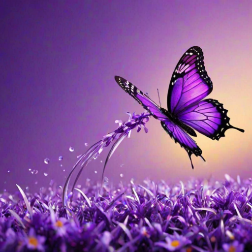 purple wallpapers butterfly