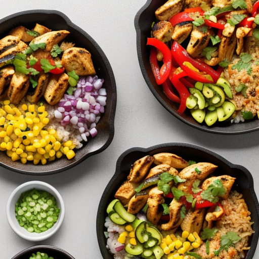 sheet pan poblano chicken fajita bowls