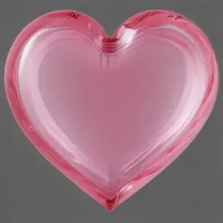transparent pink heart