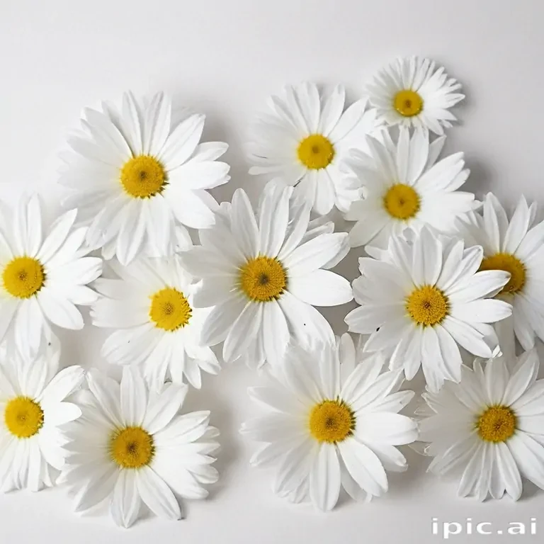 white flowers on white background