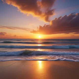 sunset on the beach backgrounds