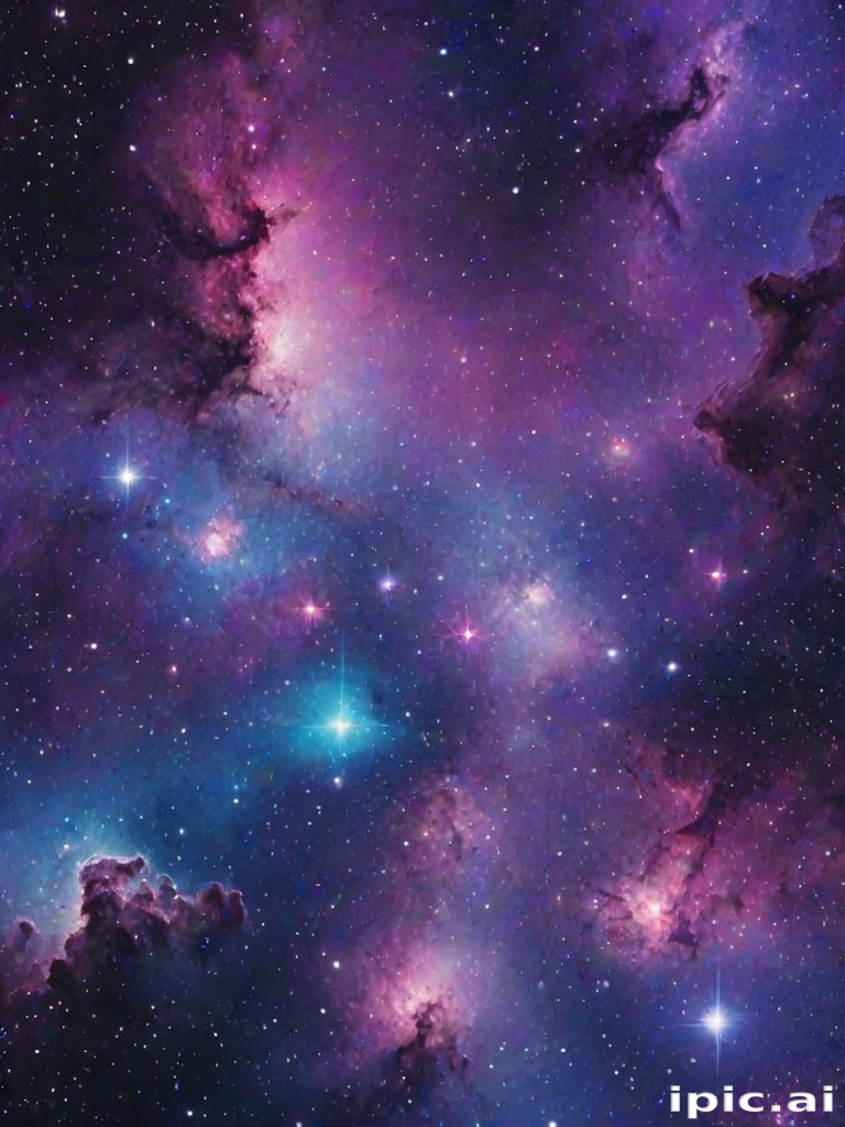 Vibrant Cosmic Landscape Filled with Stars and Colorful Nebulae in Space