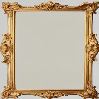 rectangle golden frame png