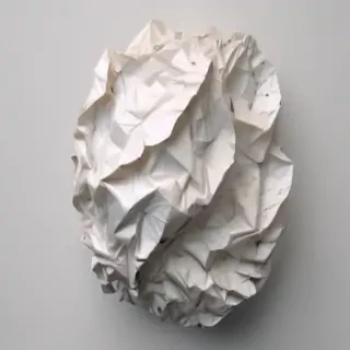 crumpled up paper