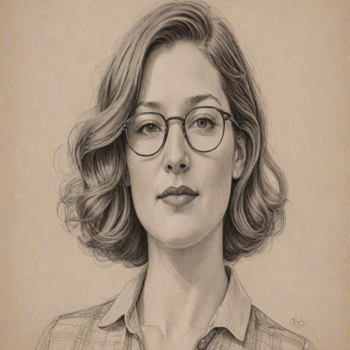 Delightful Kelly Macdonald, pencil sketch, portrait of Exquisite woman 1921s in glasses, hair style beatnik, outline, clear lines, fine lines, 8k