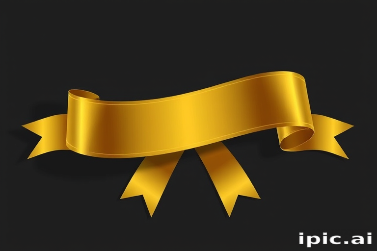 gold ribbon clipart