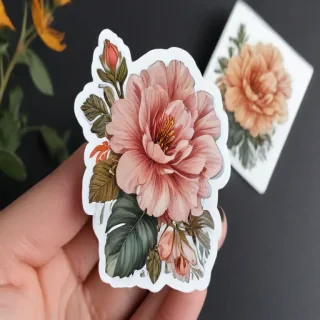 aesthetic flower stickers