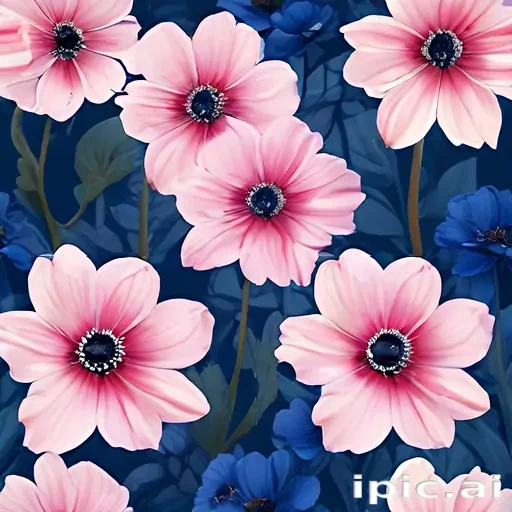 aesthetic blue flowers