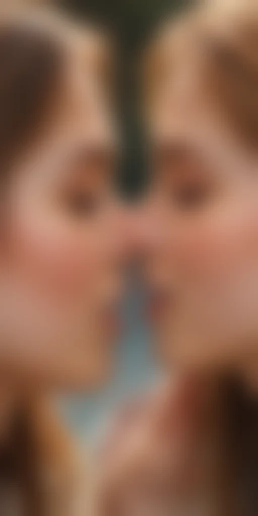 two girls kissing