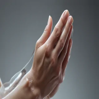 transparent praying hands
