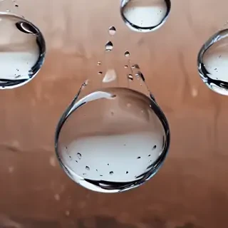 water droplets transparent