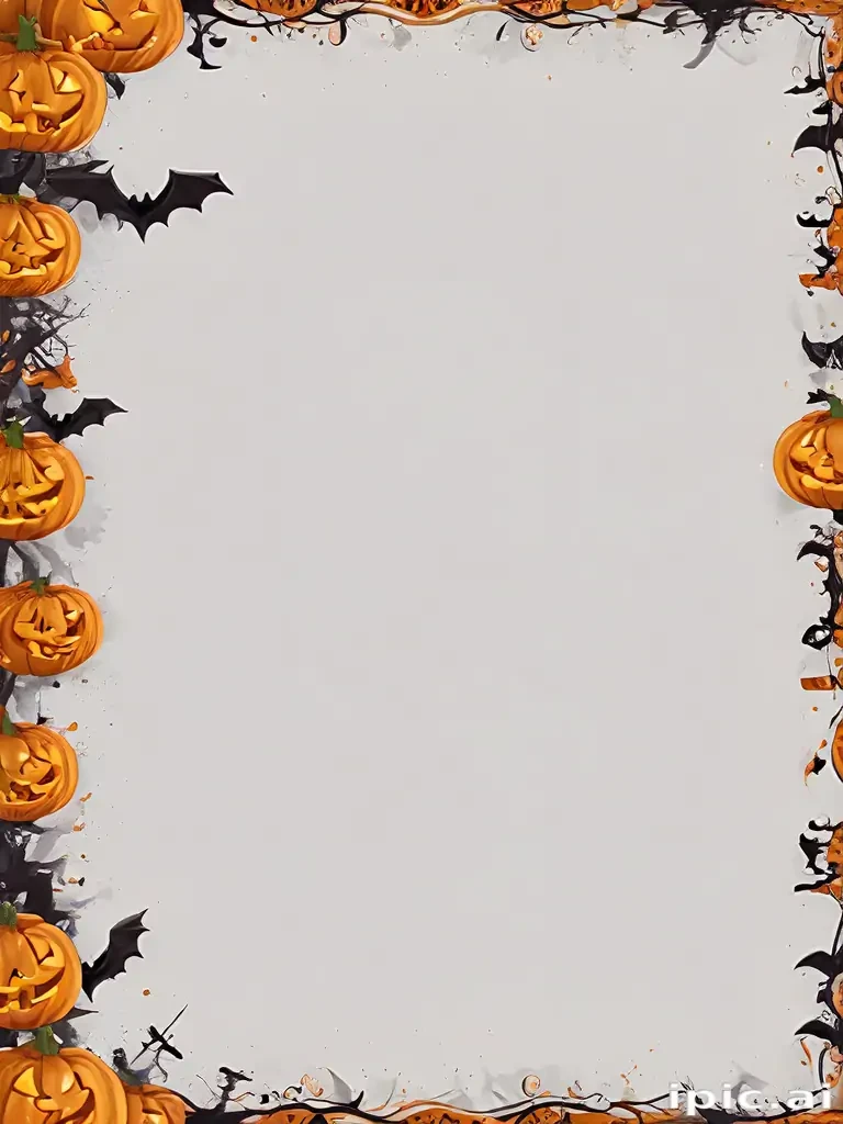 halloween border transparent